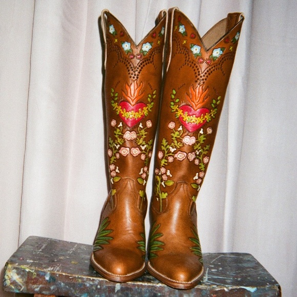 Brother Vellies Tall Eve Doodle Cowboy Boot - Picture 4 of 9